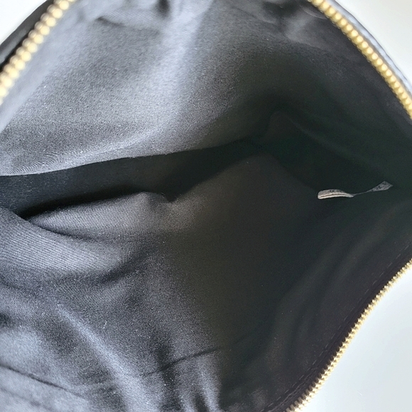 Clare V. Black Pebbled Leather Foldover Clutch Purse - Picture 7 of 8